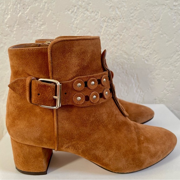 Aquazzura “Boheme” Studded Suede Boots – Tan, Size 36.5 – Made in Italy - Picture 4 of 12